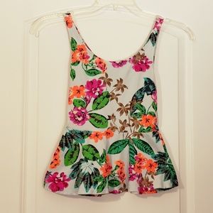 🌱Express Floral Bodycon Tank Top